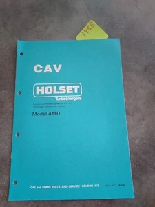 Cav &Simms Holset Turbocharged 4 MD Data Sheet - Picture 1 of 5