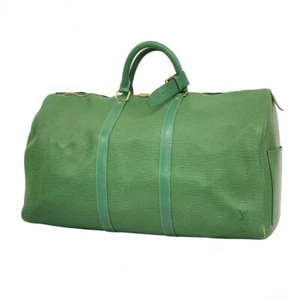 LOUIS VUITTON Epi Keepall 50 Boston Bag Green M42964 LV Auth From Japan F/S - Picture 1 of 9