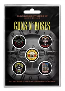GUNS N´ROSES - OFFICIAL BADGE SET BUTTON - SET Appetite for destruction - Picture 1 of 1