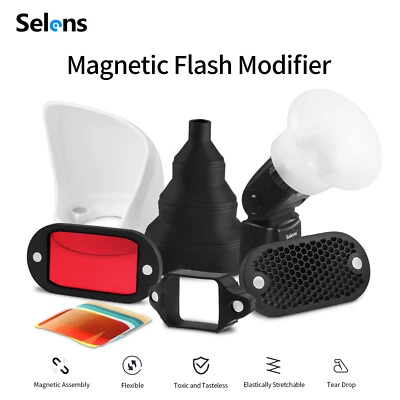Selens Magnetischer Blitzdiffusoren Modifikator Gel Filter Diffusor Fotografie - Bild 1 von 4