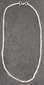Stainless Steel Jewelry Necklace With Dotted Pattern Link Lobster Claw Lock 18" - Picture 1 of 4