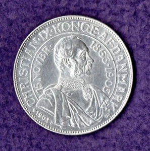 Dänemark 2 Kroner - 1903 - König Christian IX. - Bild 1 von 2