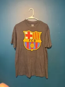 FCB FC Barcelona T-Shirt Herren Large grau Fußball Sport Tee Freizeit - Bild 1 von 2