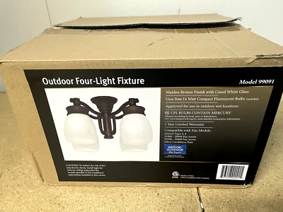 Casablanca 99091, Charlotte 4 Light Fluorescent Maiden Bronze Fan Light Kits - Image 1 of 2