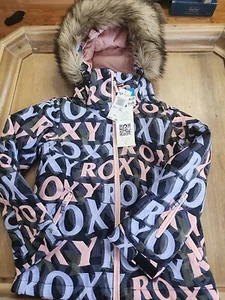 New Girl’s ROXY American Pie JK Solid Snowboard Coat Sz 8 ERGTJ03140 Color Kvj6 - Picture 1 of 24
