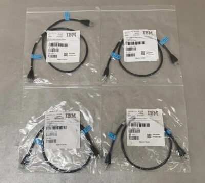 (Lote de 4) Cable Ethernet IBM 86Y4760 Cat5e blindado 1 GbE 750 mm (29" ea) Foto 1 de 4