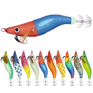 Lotto 10 pz esca gamberetti luminosa polpo calamaro maschera gambero esca da pesca acqua salata - Foto 1 di 12