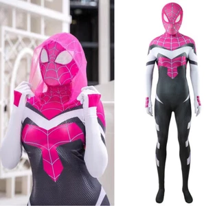 Spider Gwen Stacy Jumpsuit Spider Girl Cosplay Suit Costume Adult Kids Halloween - Picture 1 of 23