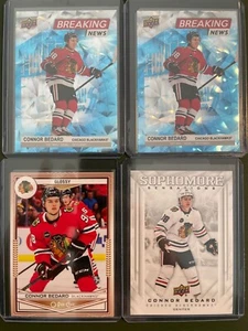 🏒 2024-25 Upper Deck Connor Bedard 4 Card Lot Chicago Blackhawks 🏒 - Bild 1 von 2