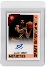 2017-18 HOOPS GREAT SIGNIFICANCE DEANDRE' BEMBRY AUTO ATLANTA HAWKS #GS-DBY