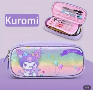 Kuromi Sanrio Pencil Case School Essentials Organizer Container Kawaii - Picture 1 of 6