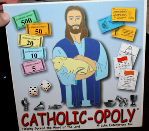 CATHOLIC-OPOLY  Board Game By Luke Enterprises (2003)  Used, but Complete