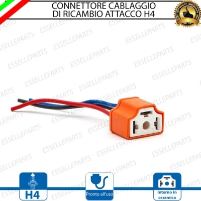 CONNETTORE CABLAGGIO RICAMBIO H4 12V SPINOTTO SPINA PER FIAT SEICENTO - Immagine 1 di 4