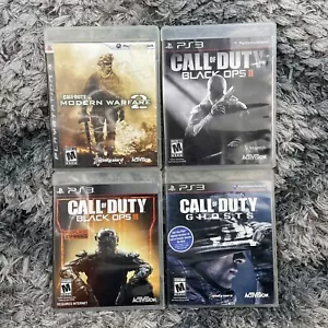 Call of Duty PS3 Lot of 4 Modern Warfare 2 Black Ops 2+3, Ghost Bundle - Picture 1 of 8