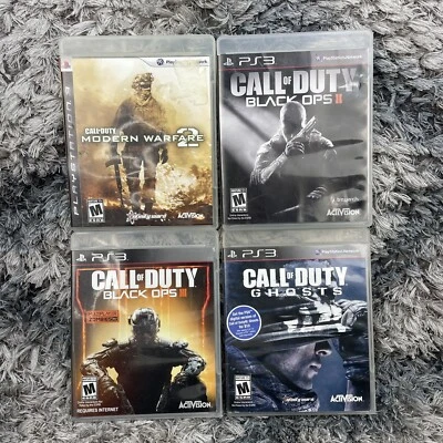 Call of Duty PS3 Lot of 4 Modern Warfare 2 Black Ops 2+3, Ghost Bundle - Image 1 of 4