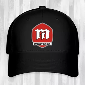 Montesa Motorcycle Classic Retro Black Hat Baseball Cap Size S/M & L/XL - Picture 1 of 3
