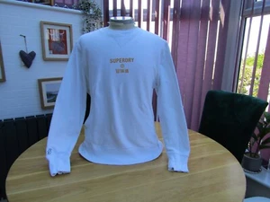Superdry Hombre Grande Fleeced Paris 2003 Sudadera - 46" Pecho - Imagen 1 de 12