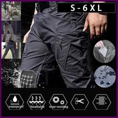 Pantaloni cargo tattici uomo pantaloni da combattimento esercito pantaloni militari più tasche - Immagine 1 di 4