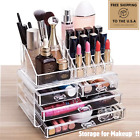 Klare Make-up Organizer mit 4 Schubladen: stapelbare kosmetische Anzeige für Schönheit