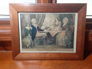N. CURRIER Tinted Lithograph "Washington Family" 1838-56 (2 Spruce St. Era) - Picture 1 of 12