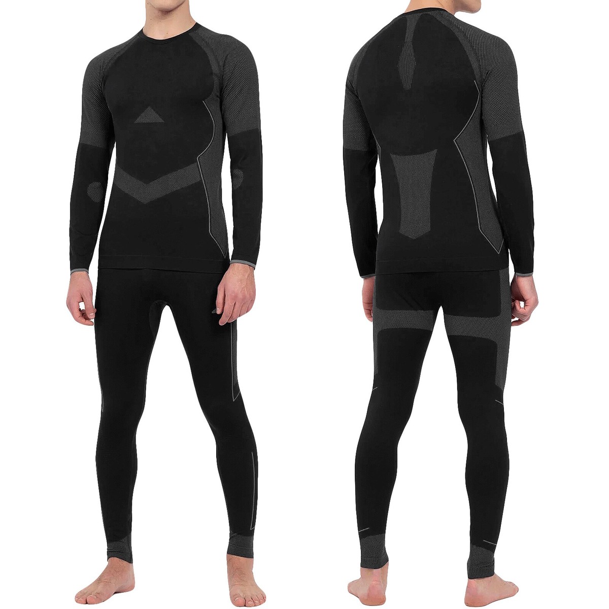 GarBull Thermounterwäsche Herren Set – Atmungsaktiv, Fleece-gefüttert Für Ski, Winter & Sport