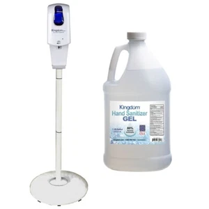 Kingdom Elite Series Touchless Hand Sanitizer Dispenser with White Stand - Picture 1 of 3