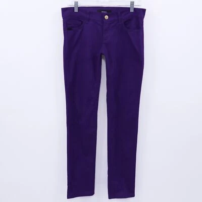 Versus Versace Jeans Straight Leg Womens W27 L32 Purple Denim Stretch Low Rise - Image 1 of 4