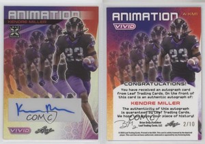 2023 Leaf Vivid Animation /10 Kendre Miller #A-KM1 Rookie Auto RC