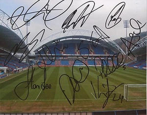 HUDDERSFIELD F.C SIGNED 10x8 GROUND PHOTOx11+COA *HAMMILL, CLARKE, SMITHIES* - Picture 1 of 1