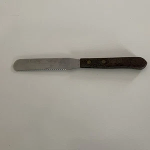 Frontier Forge Spreader Knife Serrated Butter Icing Spatula Stainless Wood Japan - Picture 1 of 10