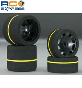 Johns Bsr Racing 1:10 Spec Combo Tires 4 White/Gray BXRF4004 - Picture 1 of 1