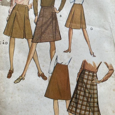 Vtg 60s STYLE 2993 Sewing Pattern Skirt A Line 2 Lengths 14 - Image 1 of 4