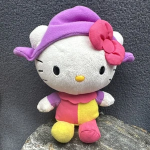 Hello Kitty 2012 Plush Toy 6-inch Yellow Pink Purple Jester. Sanrio - Picture 1 of 6