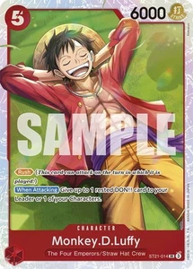 ST21-014 Monkey.D.Luffy : Super Rare Foil English One Piece TCG Card : ST21: Sta - Picture 1 of 1