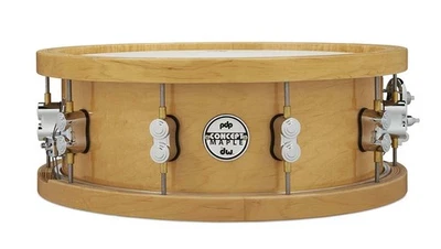 PDP 20-Ply Thick Wood Hoop 5.5x14 Maple Snare Natural w/ Chrome Hardware - Image 1 of 4