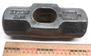 True Temper Sledge Hammer Head 3 lb Cast Steel Blacksmith 0723255 - Picture 1 of 9