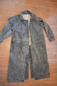 Vintage Denim Staubmantel, australische Outback-Kollektion, Herren groß, schwarz stonewashed - Bild 1 von 8