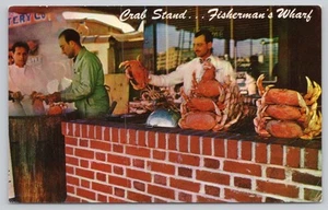 Chrome Postcard Crap Stand Fishermans Wharf San Francisco California - Picture 1 of 2
