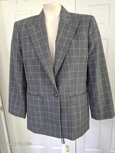 Blazer Hecho en Italia Kors Michael Kors Gris Ventana Lana Talla 10 - Imagen 1 de 5