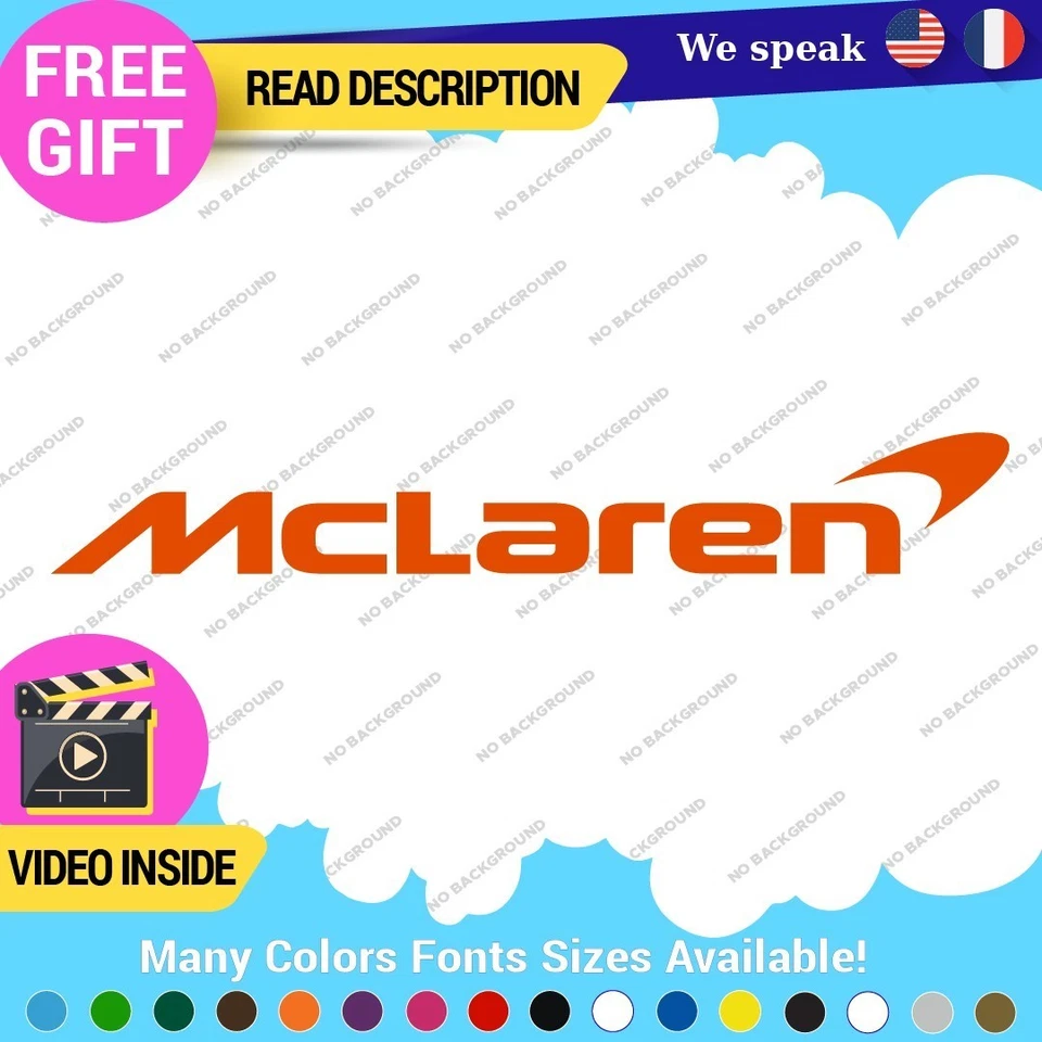 Fits McLaren Decals Stickers Vinyl Mc Automotive F1 Formula Laren MSO Rim Wheels Foto 1 de 4
