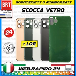VETRO BACK COVER SCOCCA POSTERIORE APPLE IPHONE 11 PRO BIG HOLE LOGO+BIADESIVO! - Foto 1 di 1