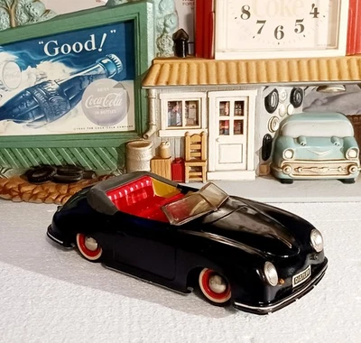 Coche de hojalata vintage Distler Electromatic 7500 Porsche 356 Alemania Foto 1 de 4