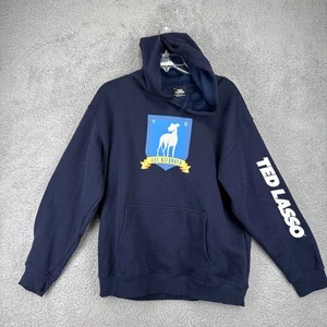 Ted Lasso Hoodie Sweatshirt Mens Large Navy Blue AFC Richmond - Picture 1 of 9