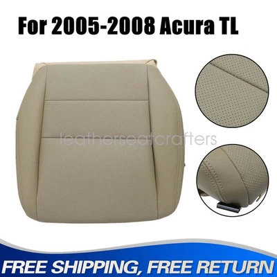 Cubierta de asiento de cuero de repuesto para parte inferior del conductor color tostado para Acura TL 2005 a 2008 Foto 1 de 4