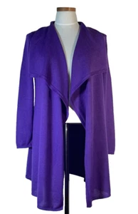 Alpaca International Purple Open Front Cardigan One Size Peru Sweater Baby Alpa - Picture 1 of 14