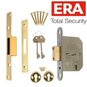 KOMPLETTES 5 HEBEL MESSING TÜR EINSTECKSCHLITZ SET 3" Dead Lock/Bolzen Schwerlast Sicherheit - Bild 1 von 2