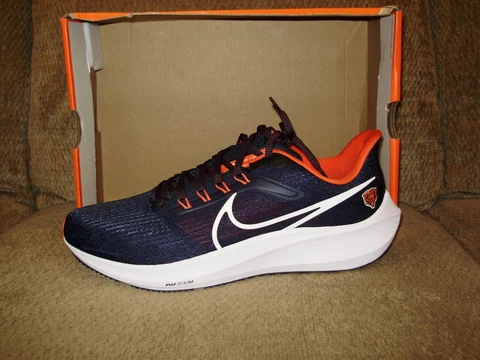 NFL Chicago Bears NIKE AIR ZOOM PEGASUS 39 Navy Blue DR2040-400 Men's Shoes 12M Cover