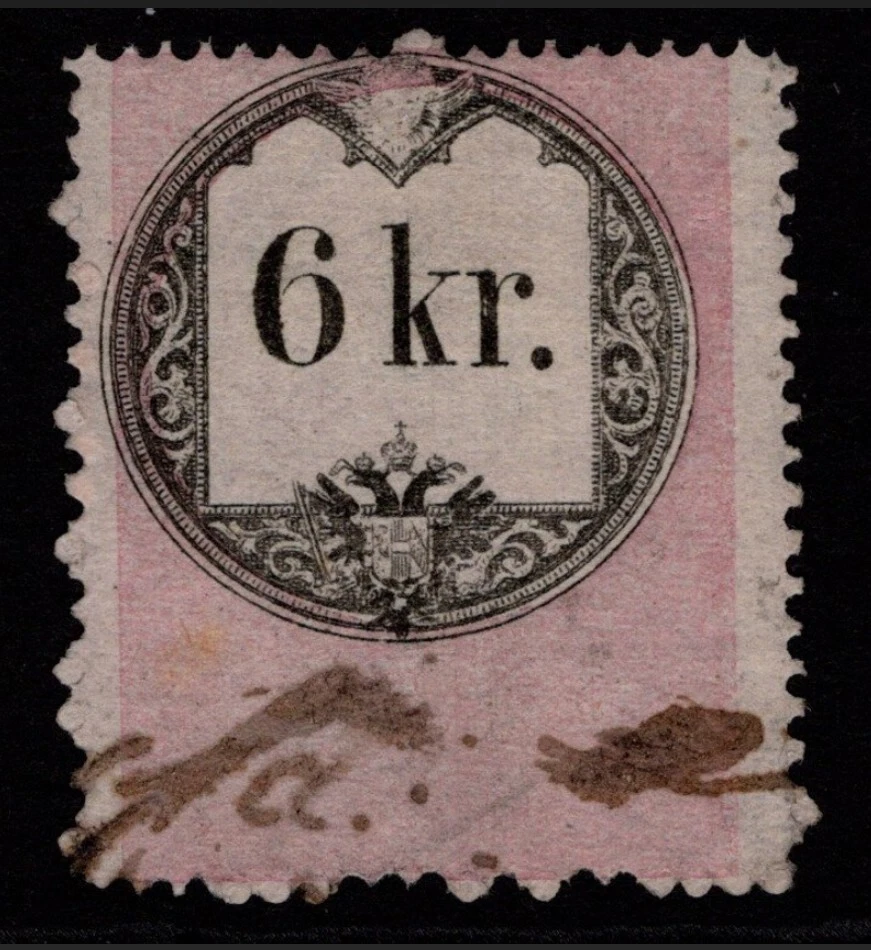 Lombardy Venetia 6k Rose Used Perf 15 x 13.5 - S36218 - Image 1 of 1