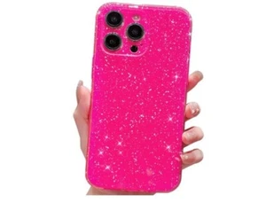 2 pcs Phone case for Iphone 14 Pro Max Neon Pink /Holographic - Picture 1 of 6