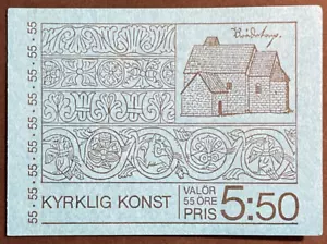 Schweden 1975 komplette Broschüre 10 postfrisch Briefmarken Sc #1145a Weihnachten Kirche Kunst - Bild 1 von 3